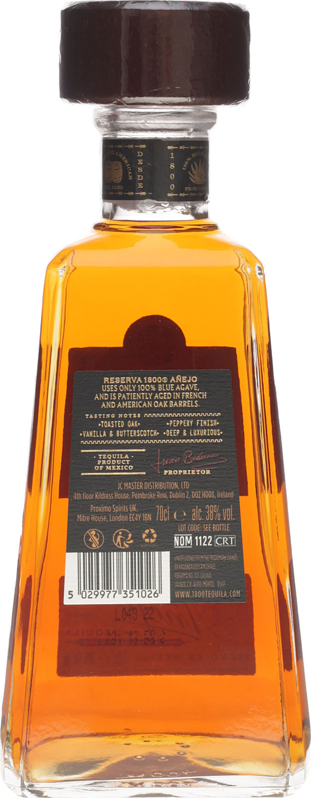 Jose Cuervo 1800 Anejo 0,7 - goldener Premium Tequila i