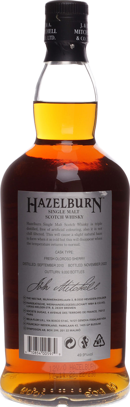 HAZELBURN 12 Years シングルモルトウイスキー 700ml HAZELBURN 12 Years シングルモルトウイスキー 700ml 【公式通販】