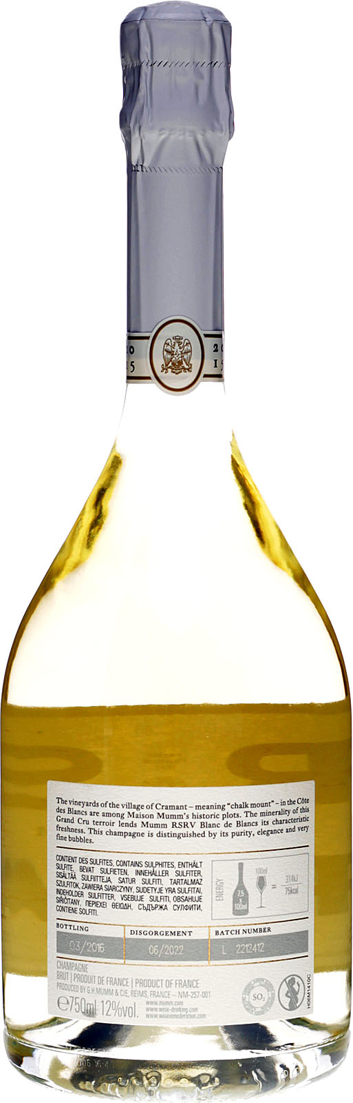 Champagner Rsrv Maison Mumm Blanc de Blancs Brut Grand