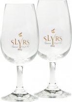 Zwei Slyrs Degustationsgl�ser mit Slyrs Schriftzug