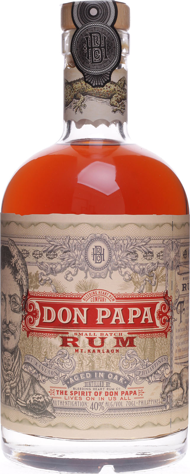 Don Papa Rum Der klassische Rum mit 40 Vol. inder 700 ml Flasche