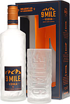 9 Mile Vodka + Highball Glas, deutscher Gin mit amerika