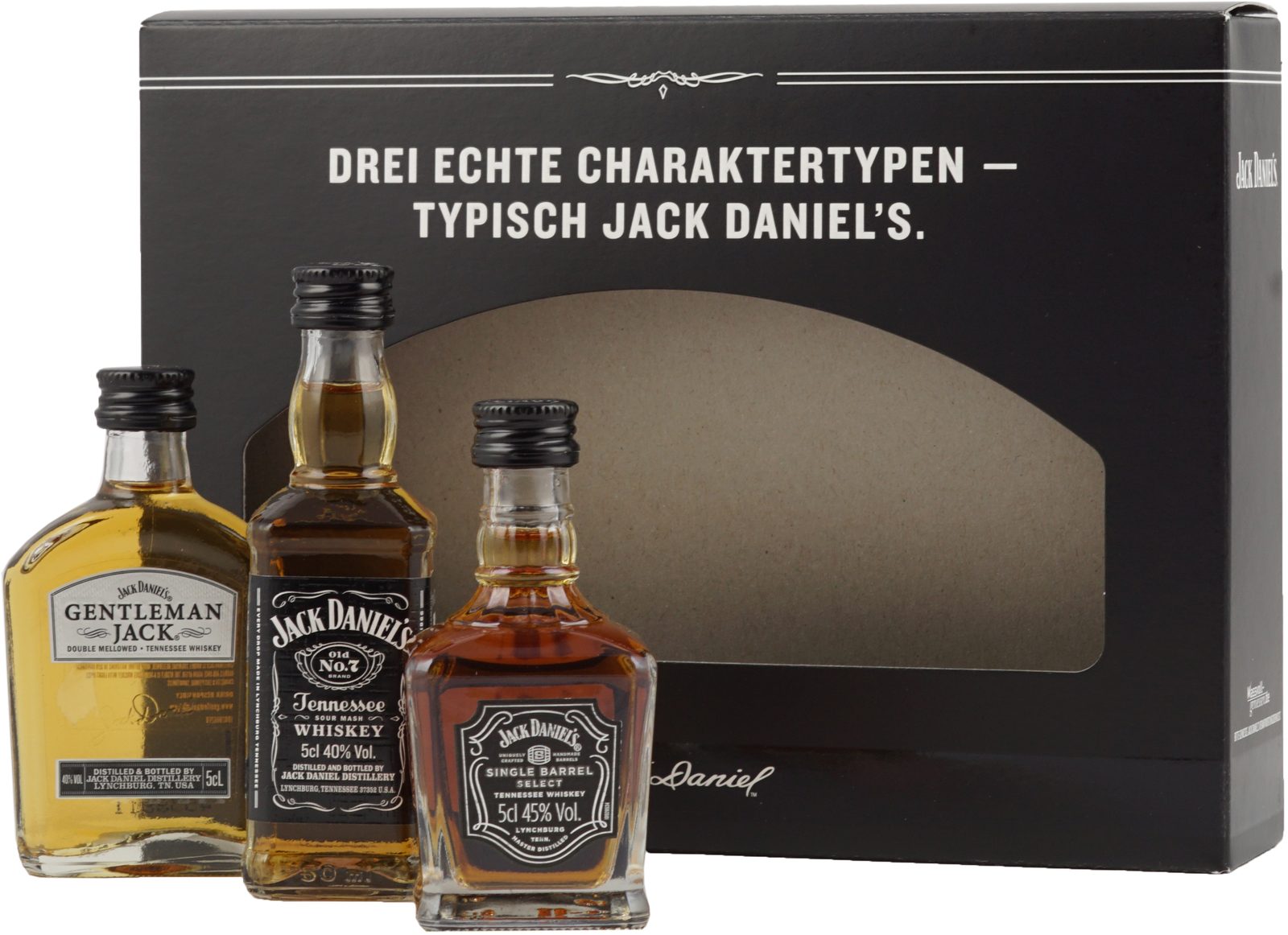 Jack Daniels im Set mit Miniaturflaschen aus den USA im
