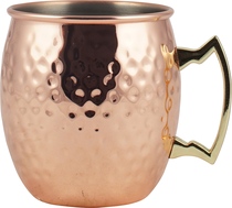 Becher -MOSCOW MULE- Edelstahl Kupfer-Look H�he 10 cm g
