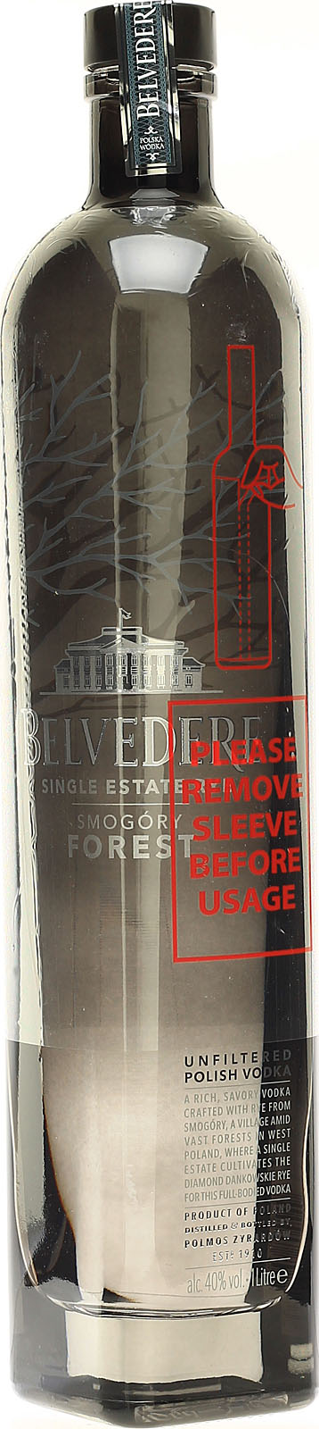 Belvedere Single Estate Rye Vodka Smogory Forest 1,0 Liter 40 % Vol.