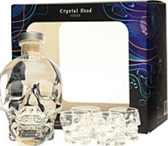 Crystal Head Vodka 0,7 Liter 40 % Vol. mit 4 Shot-Gl�se