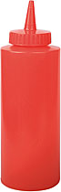 Dosierflasche mittel, rot, � 5,6cm, H 21cm