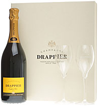 Drappier Brut Carte D�or Champagner Geschenkset mit 2 G
