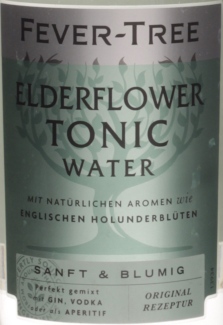 FeverTree Elderflower Tonic Water 0,75 Liter