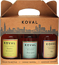 Koval Single Barrel Whiskey Geschenkset Triple, neu im 