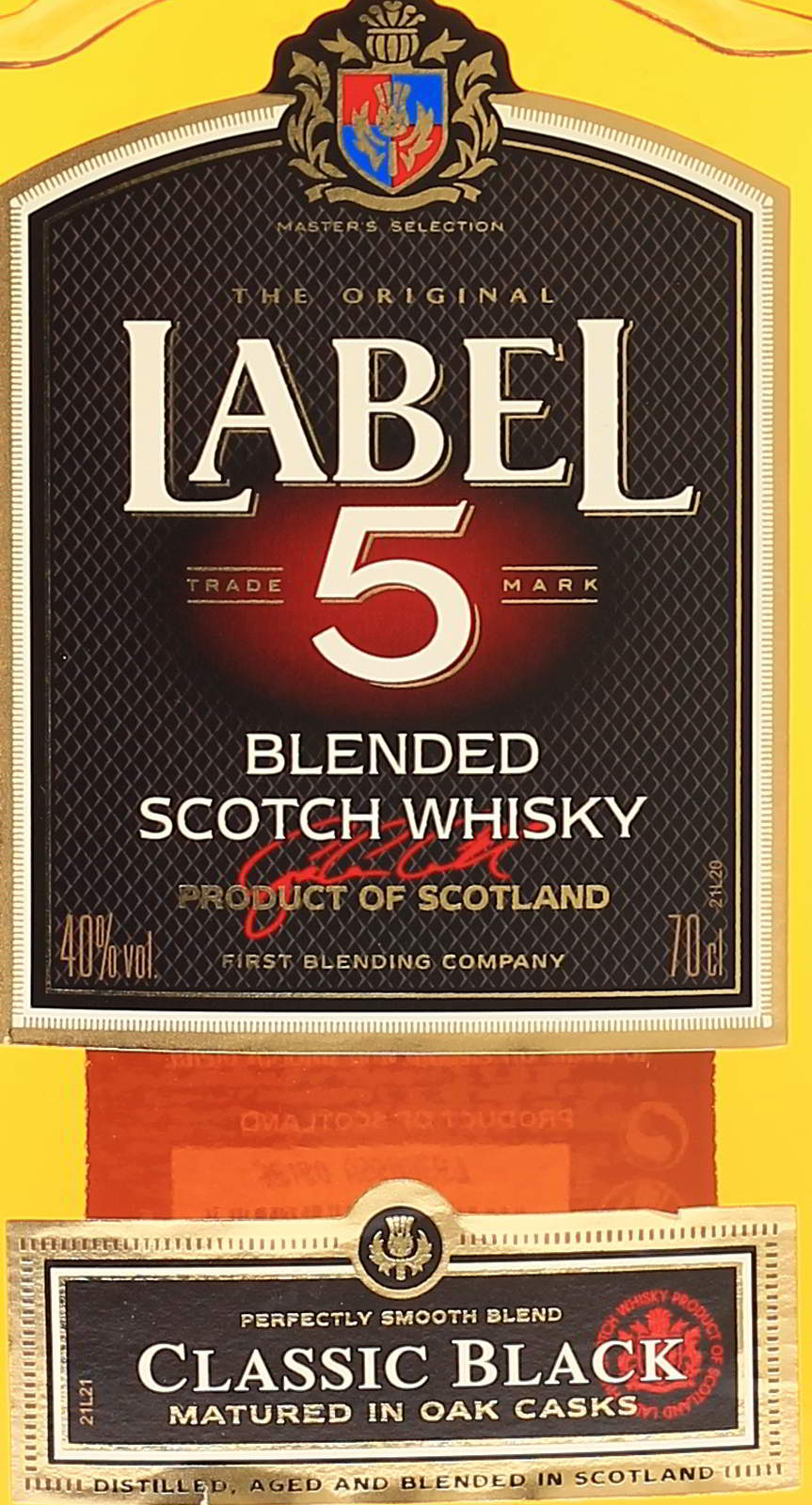 Label 5 Blended Scotch Whisky 700 Ml Aus Dem Eichenfass