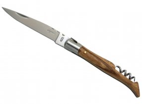 Laguiole-Taschenmesser, 12 cm, Eschenholzgriff und Kork