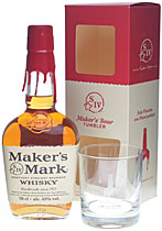 Makers Mark Red Wax im Geschenkset mit Whiskyglas, mild Makers Mark Red Wax im Geschenkset mit Whiskyglas, mild