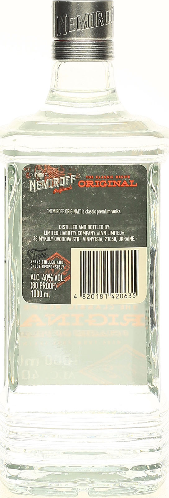 Nemiroff Original Vodka außergewöhnlich reiner Vodka