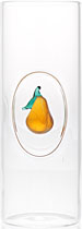 Obstbrandglas mundgeblasen mit Birne, zum Genu� von Gra