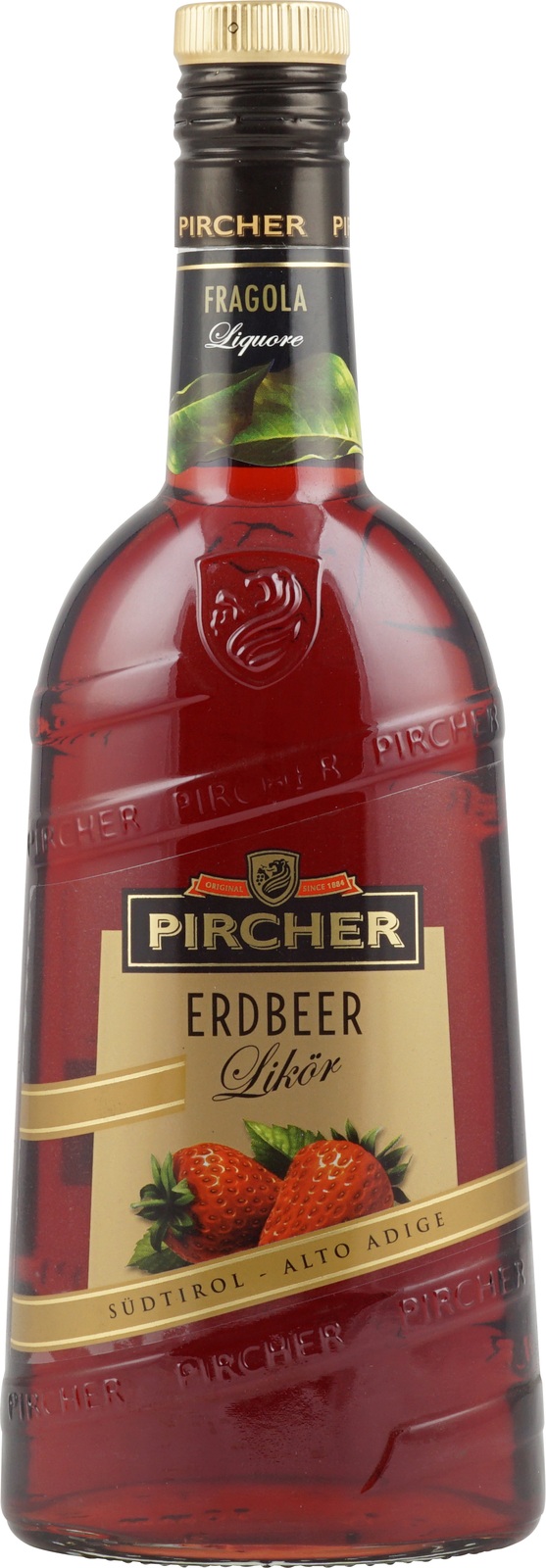Pircher Erdbeerlikör mit 25 % Vol. aus Südtirol mit Erdbeer Geschmack