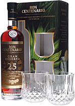 Ron Centenario 25 Solera Gran Reserva Geschenkset mit 2 Ron Centenario 25 Solera Gran Reserva Geschenkset mit 2