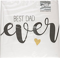 Servietten Motiv: Best dad ever 33 x 33 cm 