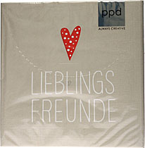 Servietten Motiv: Lieblingsfreunde, für die Tafel Servietten Motiv: Lieblingsfreunde, für die Tafel