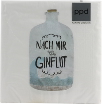 Servietten Motiv: Nach mir die Ginflut,  Barzubeh�r