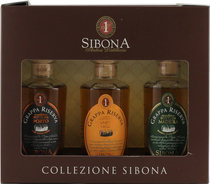 Sibona Geschenkset 3 x 0,2 Liter Grappe di Porto,Madeir